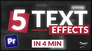 5 text EFFECTS you should use RIGHT NOW | Premiere Pro