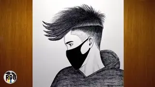 Create an EASY Boy Mask Drawing in Minutes! step by step
