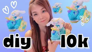 10,000 Subscribers Special: CINNAMOROLL with Rocking Unicorn 3D Perler Tutorial - Part 2/2
