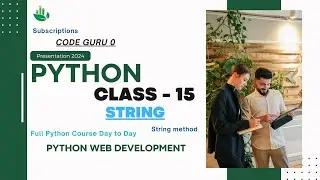 Class-15  What is String Indexing & String Iteration in Python | Python Tutorial
