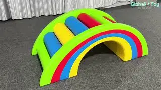 Rainbow Soft Climbing Bridge for Toddlers | Colorful Indoor Arch Toy for Daycare & Play Zones