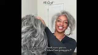 What will gray hair body wave look with Msgreyt half wig？