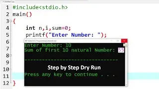 c program to calculate sum of first N natural numbers | learn coding