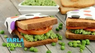 Green Peas Sandwich (Healthy Kids Recipe) by Tarla Dalal
