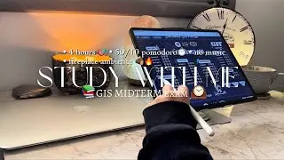 Study with me 4 hrs 🩺 | GIS MIDTERM EXAM | 50/10 pomodoro 🕰️ | Cozy vibes 🎧