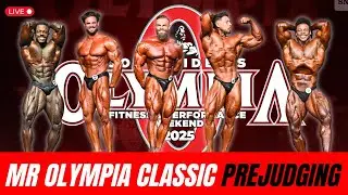 🔴 LIVE 2025 Mr Olympia Men's Classic Physique + Men's Physique Prejudging (WATCHALONG)
