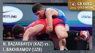 Золотая медаль &bull; 60 кг &bull; Нурсултан БАЗАРБАЕВ (Казахстан) - Исломжон БАХРАМОВ (Узбекистан)