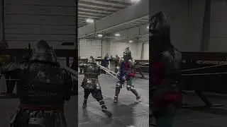Samurai vs Knight AMCF Qualifer (Jacob Omer vs Daniel Eddy) #samurai #knight #buhurt #sword