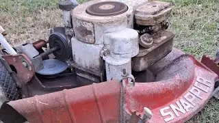 1977 Snapper V212PS Commercial 2 mowing grass. 