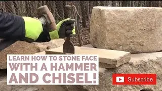 Stone Facing with A Chisel