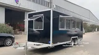 12ft Fully Catering Equipped Food Truck Hot Dog Food Cart Usa Customized Food Trailer With Full Rest