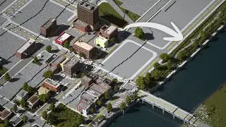 Building a Realistic Minecraft City Riverfront (No Commentary)