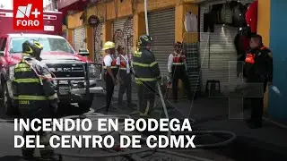 Bomberos atienden incendio en una bodega en el centro de la CDMX - Las Noticias
