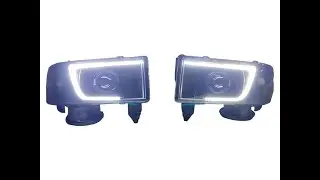 94-01 Dodge RAM 2nd Gen Headlights w/MoriMoto projectors & DRL boomerangs - Brightest on the market