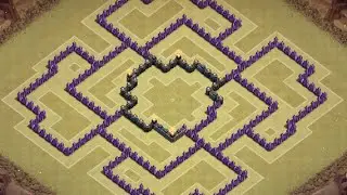 Clash of Clans - TH9 Trophy Base ( 2 Air Sweepers )