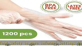 Keppi 1200pcs Plastic Gloves | BPA & Latex Free | Perfect Food Handling Gloves | Food Safe Disposab
