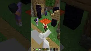 FREEZING TIME In Minecraft To Save Village Friends! 😌#shorts