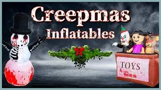 Bloody Snowman & Creepy Toybox Christmas Inflatable Decorations Unboxing & Demo! Morejoy & Productz