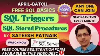 Free SQL Classes | Triggers in SQL | SQL Stored Procedures | Any One Can Join | Check Desc👇 To Join