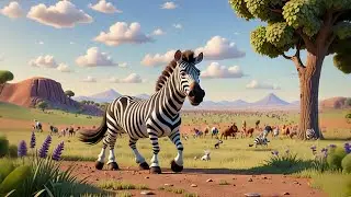The Zebra Who Loved to Race 🦓🏁 | Fun Animal Story for Kids | Preschool Learning Video