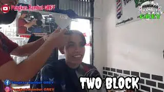 two block haircut ❗❗pangkas Grey