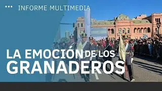 LA EMOCIÓN DE LOS GRANADEROS EN PLENA ASUNCIÓN DE MILEI
