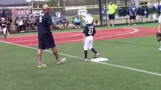 Adrian Vick, age 7, hits single,  Padres 8U