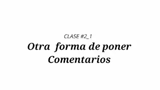 Otra forma de poner 