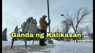 First time walking in the park on the winter time #canadalife