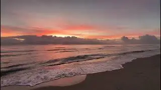 Sunrise off the Atlantic coast #sunrisevideo #floridabeaches #beachvibes #dramaticsky #highlandbeach