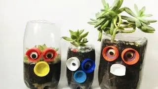 Summer vacation craft idea /DIY beautiful mini planters makeover out of waste.
