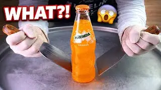 Miranda Orange Ice Cream Rolls | Satisfying Street Food ASMR - ايس كريم رول ميراندا برتقال