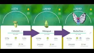 Caterpie evolution into Metapod and Butterfree in Pokemon GO !! Trainer Ari