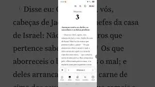 Leitura do livro de Miqueias cap&iacute;tulos 1,2 ,3 e 4