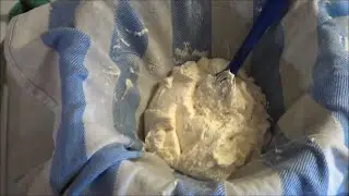 Homemade Farmers Cheese with Red Wine Vinegar and Powdered Pain