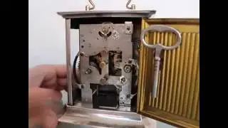 JUNGHANS MUSICAL Alarm Mantel TOP Clock Antique Germany Carriage Shelf Desk