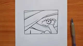 Anime Eyes drawing | How to draw Satoru Gojo eye | Gojo's eye step by step
