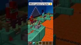 Which golem is faster ?? #minecraft #shorts #trending #youtubeshorts #tiktok #memes #meme