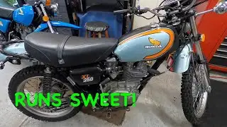 Реставрация мотоцикла Honda XL250 1974 года, часть 7. Мурлычет как котёнок.