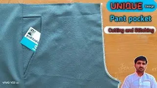Unique Pant Pocket design Cutting and Stitching||पैंट की जेब कैसे बनाते हैं||Designer pant pocket