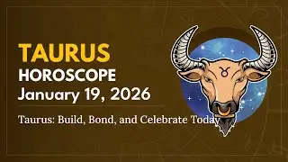 Daily TAURUS Horoscope (January 19, 2026) ♉️ 🌟 Taurus: Build, Bond, and Celebrate Today