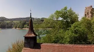 &Icirc;le d'Ogoz 4k Dji Mavic Air Lac de la Gruy&egrave;re Suisse Switzerland Svizzera