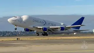 Boeing Company 747-409(LCF) Dreamlifter Takeoff From Seattle-Tacoma International Airport