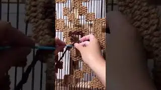 Tracing and weaving the inside #fiberartist #fiberart #weaving #wallhanging #smallbusinessowner