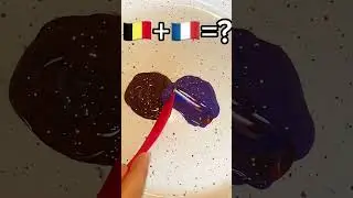 Satisfying ASMR Colour Mixing Experiment With Flags Fron Germany And France/ Mix Colors