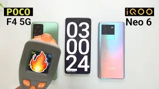 iQoo Neo 6 vs Poco F4 5G - Extreme Battery Drain, Heating and Performance Test.