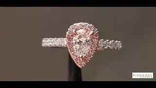 Natural Pink and Colorless Diamond Ring R9700