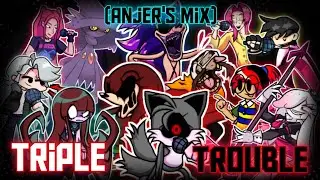 Triple Trouble Cover(But every turn a different character sing it). - Friday night funkin'.