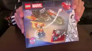asmr New LEGO Marvel Spider-Man vs. Ghost Rider Motorcycle building set
