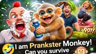 I am prankster monkey game #funnygame #gamingvedio #youtube #divine hub💙